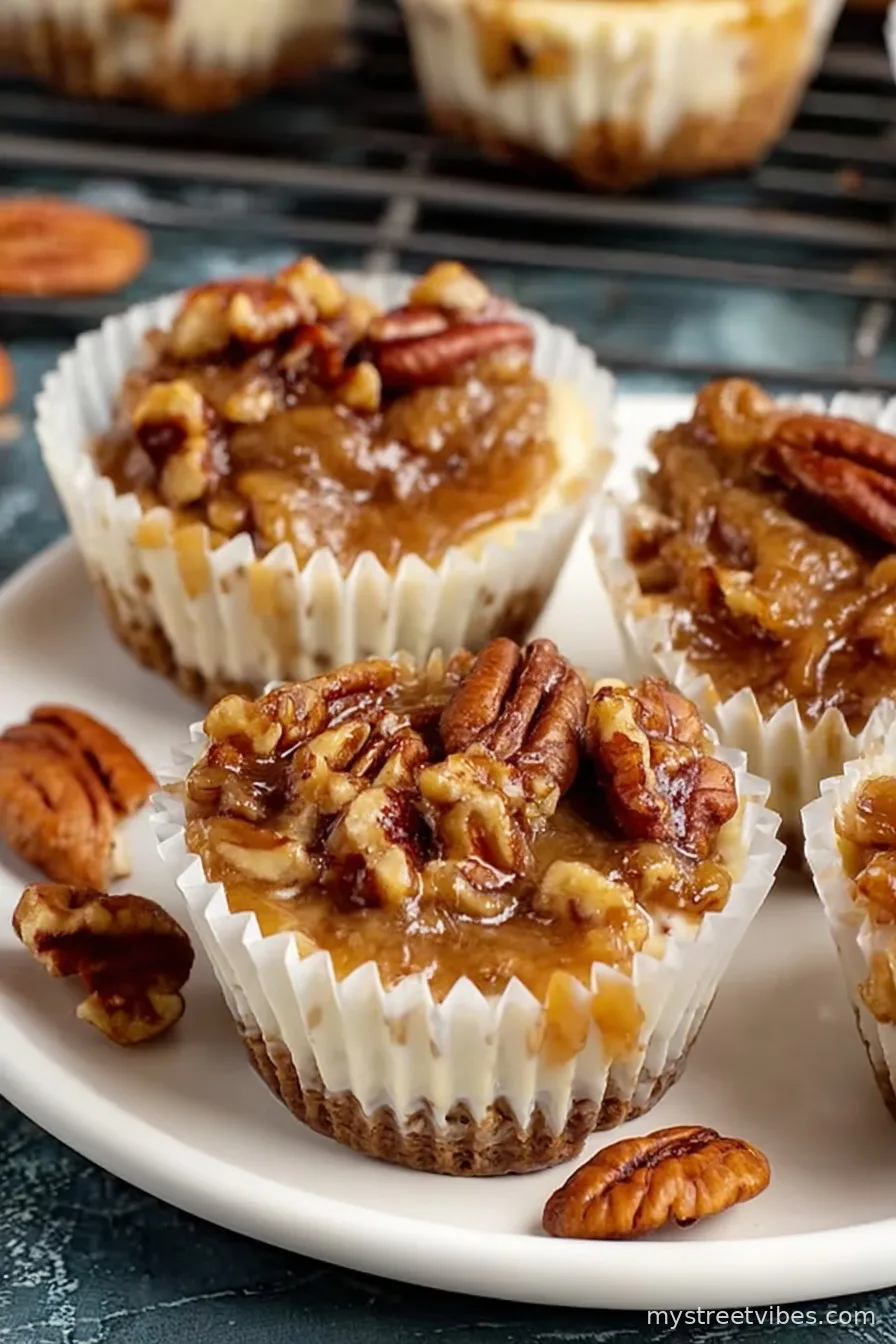 Mini Pecan Pie Cheesecakes
