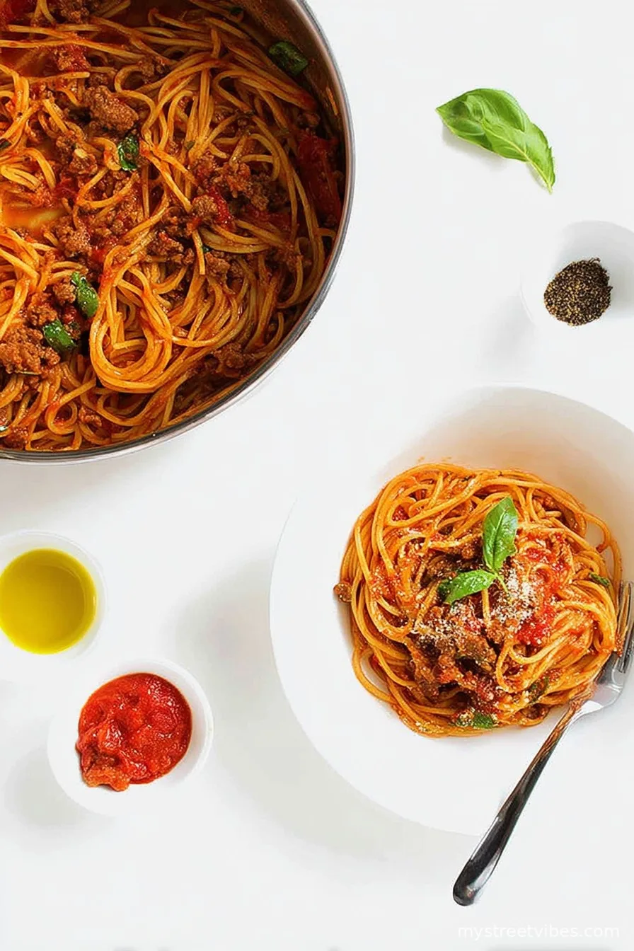 One-Pot Spaghetti and Meat Sauce