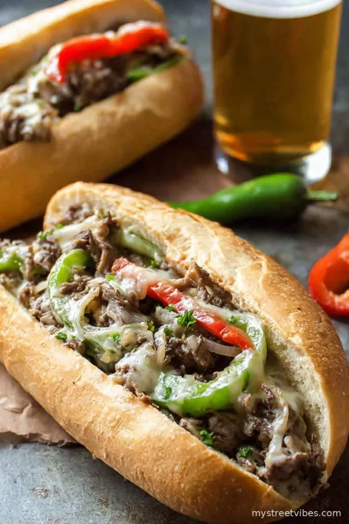 Philly Cheesesteak Recipe with Peppers and Onions