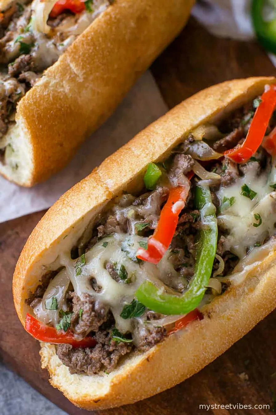 Philly Cheesesteak Recipe with Peppers and Onions