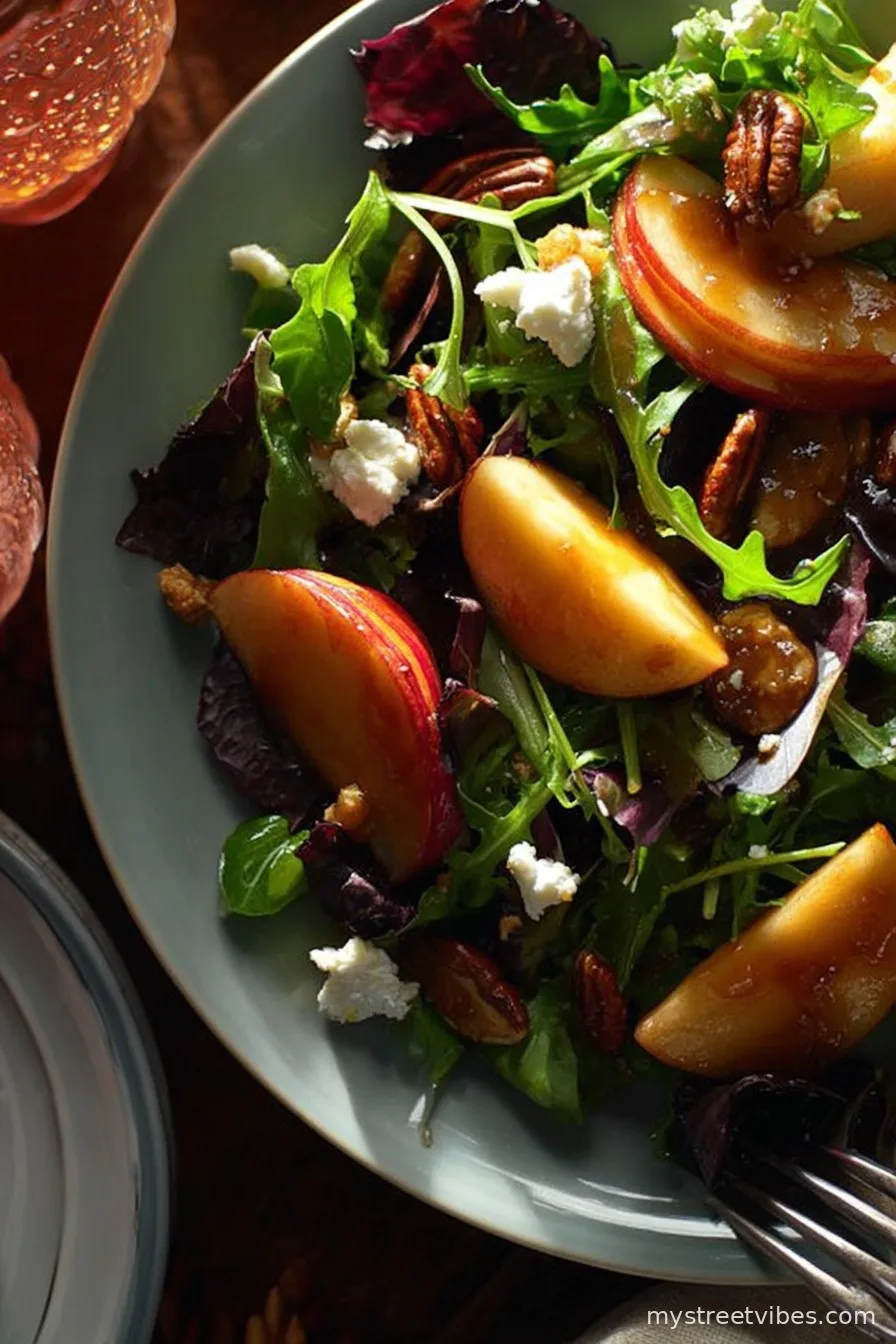 Roasted Apple Salad with Spicy Maple-Cider Vinaigrette
