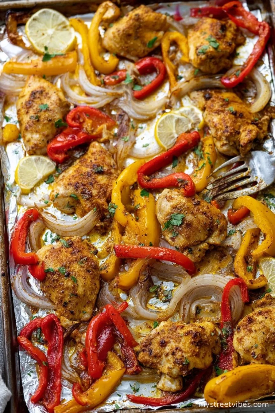 Sheet Pan Italian Chicken and Peppers