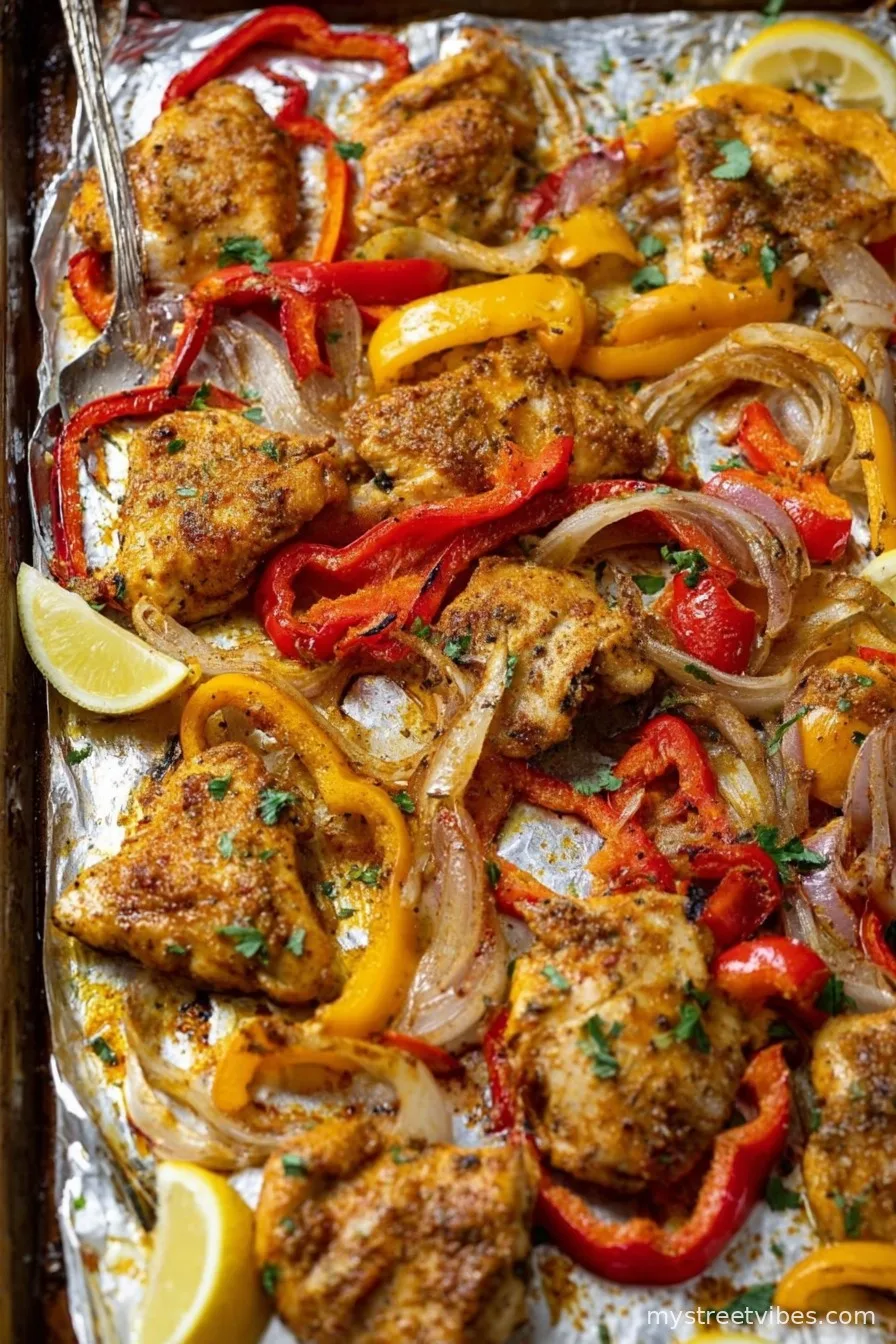 Sheet Pan Italian Chicken and Peppers