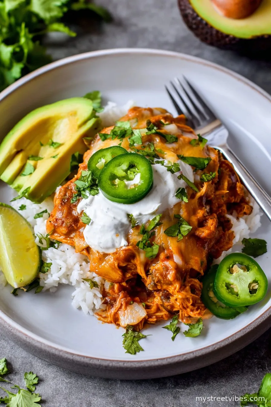 Slow Cooker Chicken Enchiladas