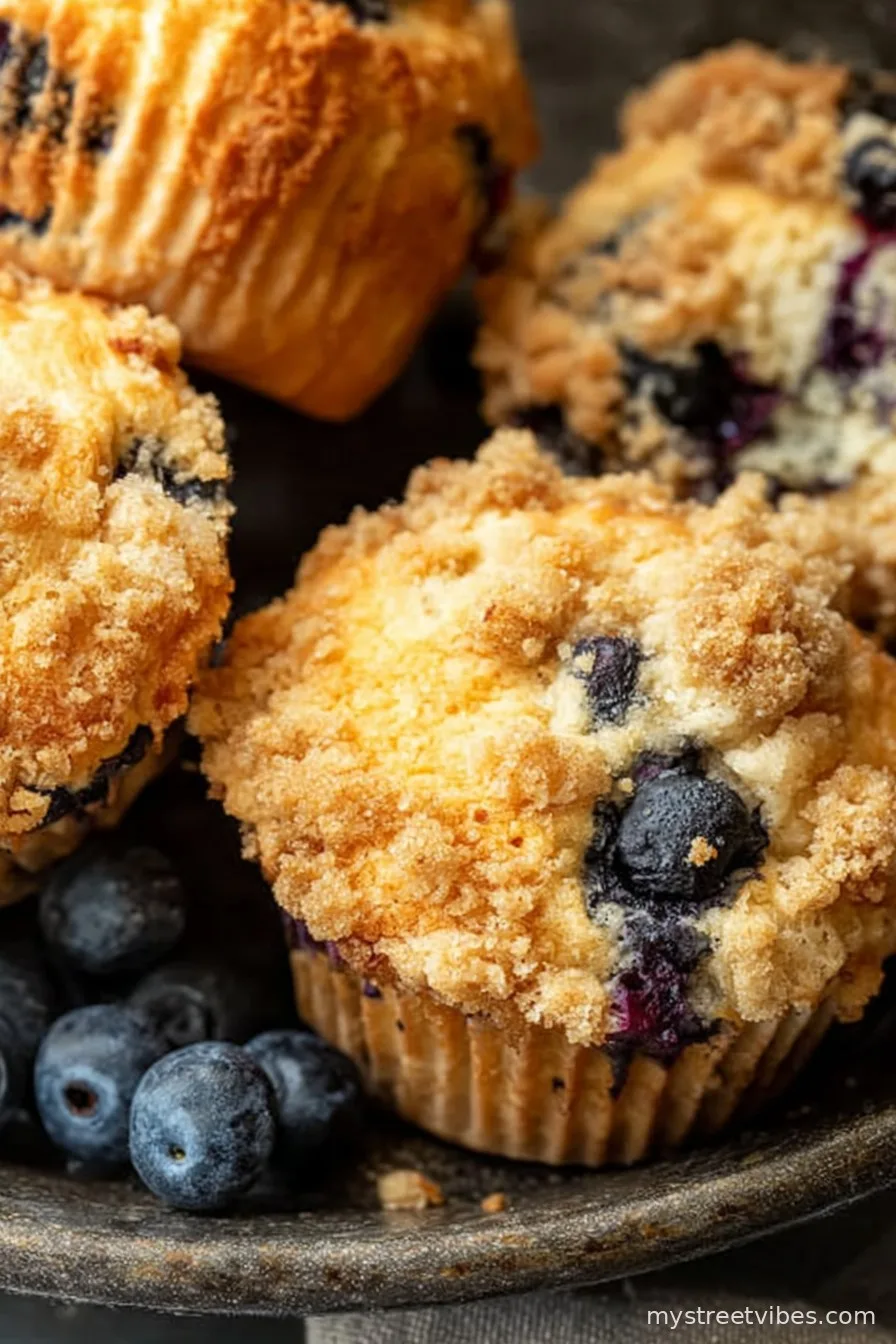 Small Batch Blueberry Muffins with Streusel Topping