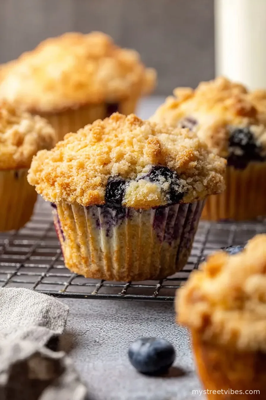 Small Batch Blueberry Muffins with Streusel Topping