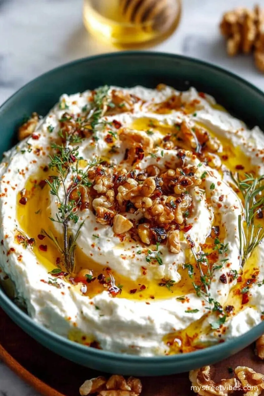 Spicy Ricotta Dip with Hot Honey