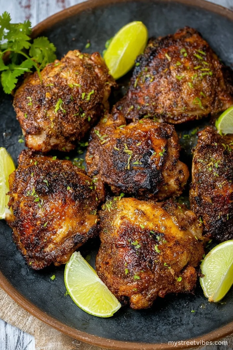 Air Fryer Jerk Chicken Thighs