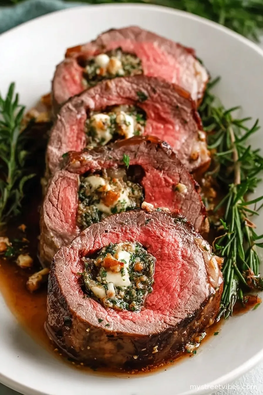 Best Christmas Stuffed Beef Tenderloin