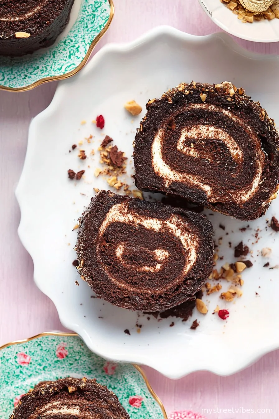 Brownie Yule Log (Brownie Roll)