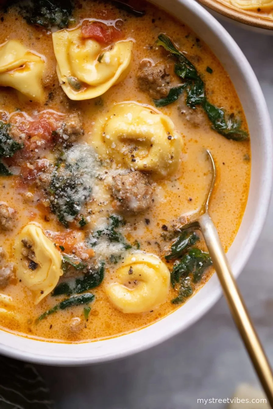 Butternut Squash & Sausage Tortellini Soup