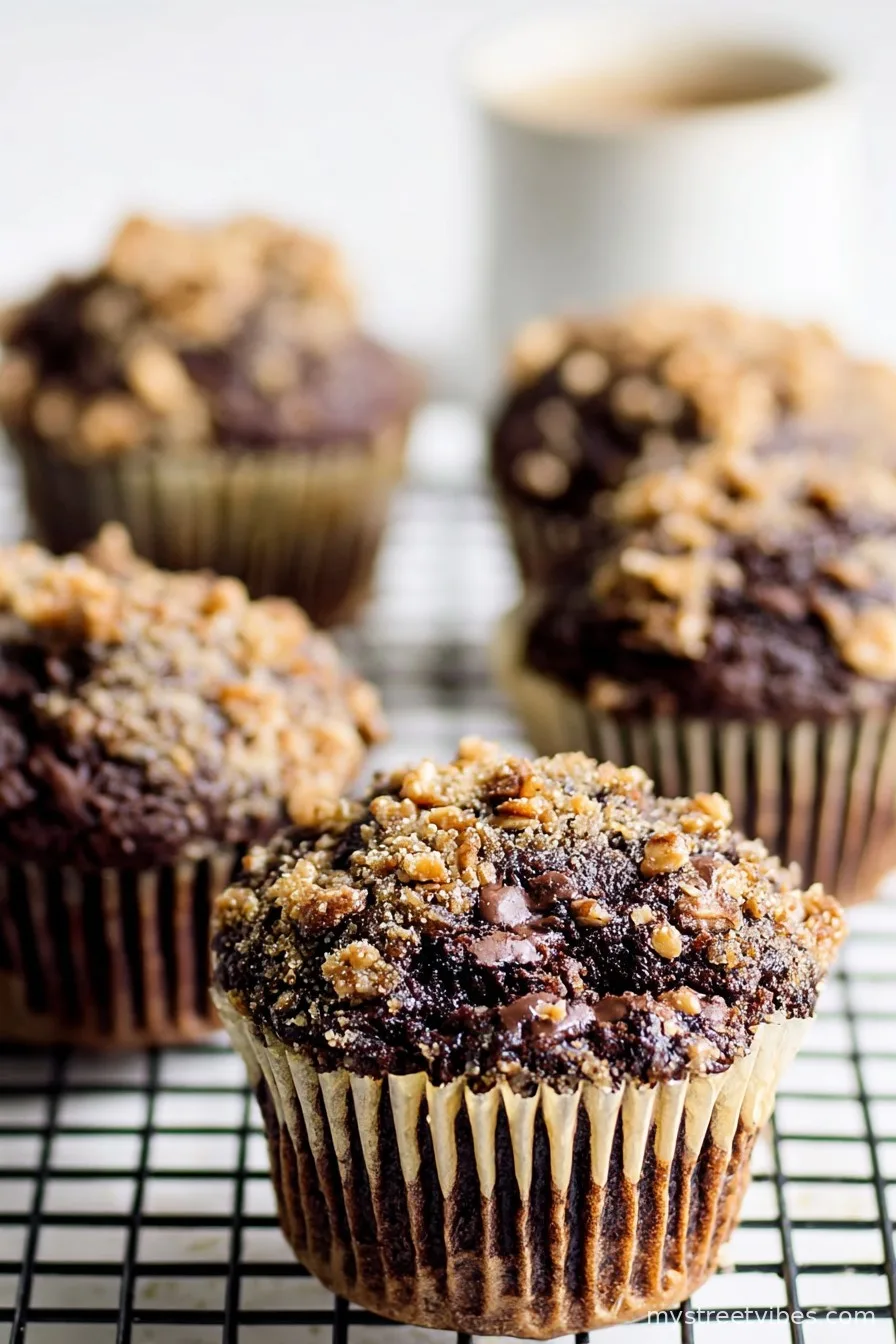 Chocolate Coffee Toffee Crunch Muffins