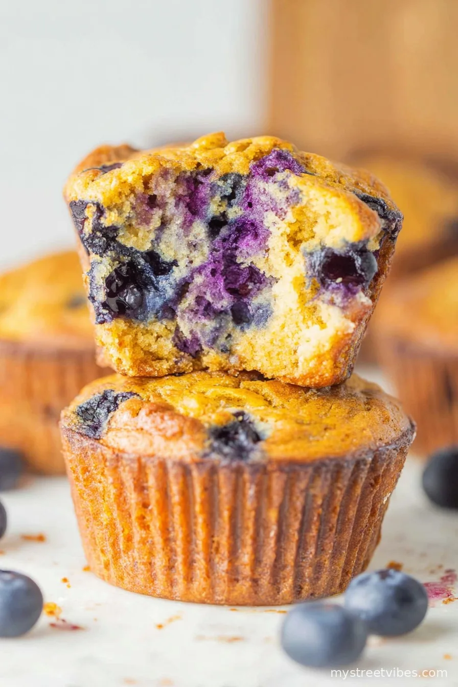 Cottage Cheese Blueberry Muffins