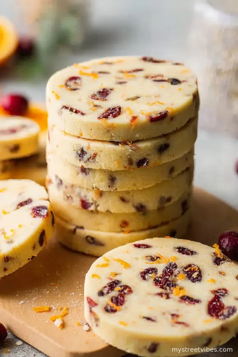 Cranberry Orange Shortbread Cookies