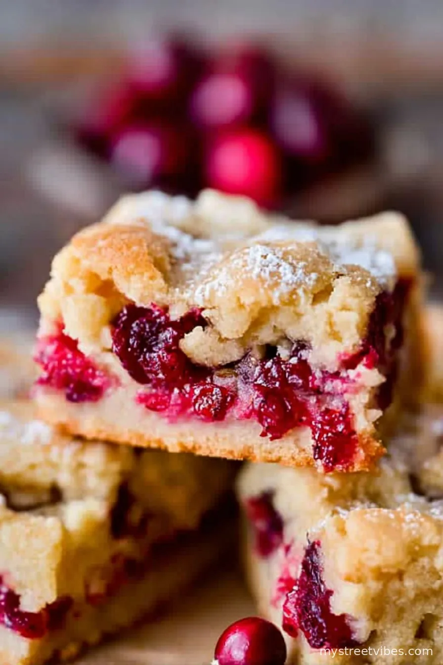 Cranberry Shortbread Bars
