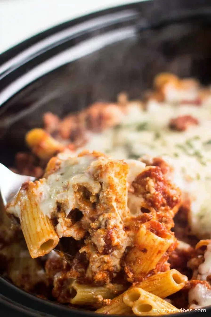 Crock Pot Baked Ziti