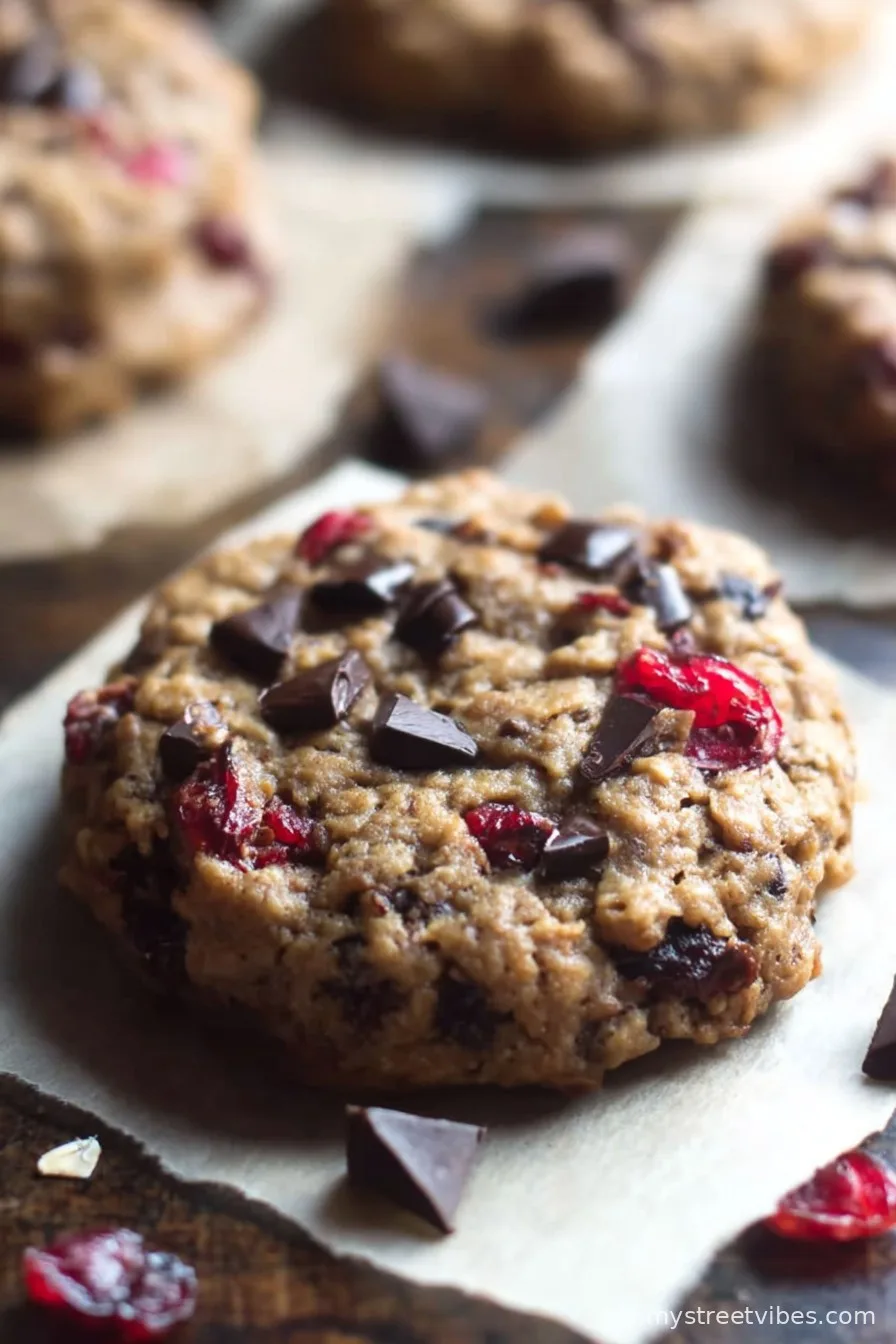 Dark Chocolate Cranberry Oatmeal Cookies