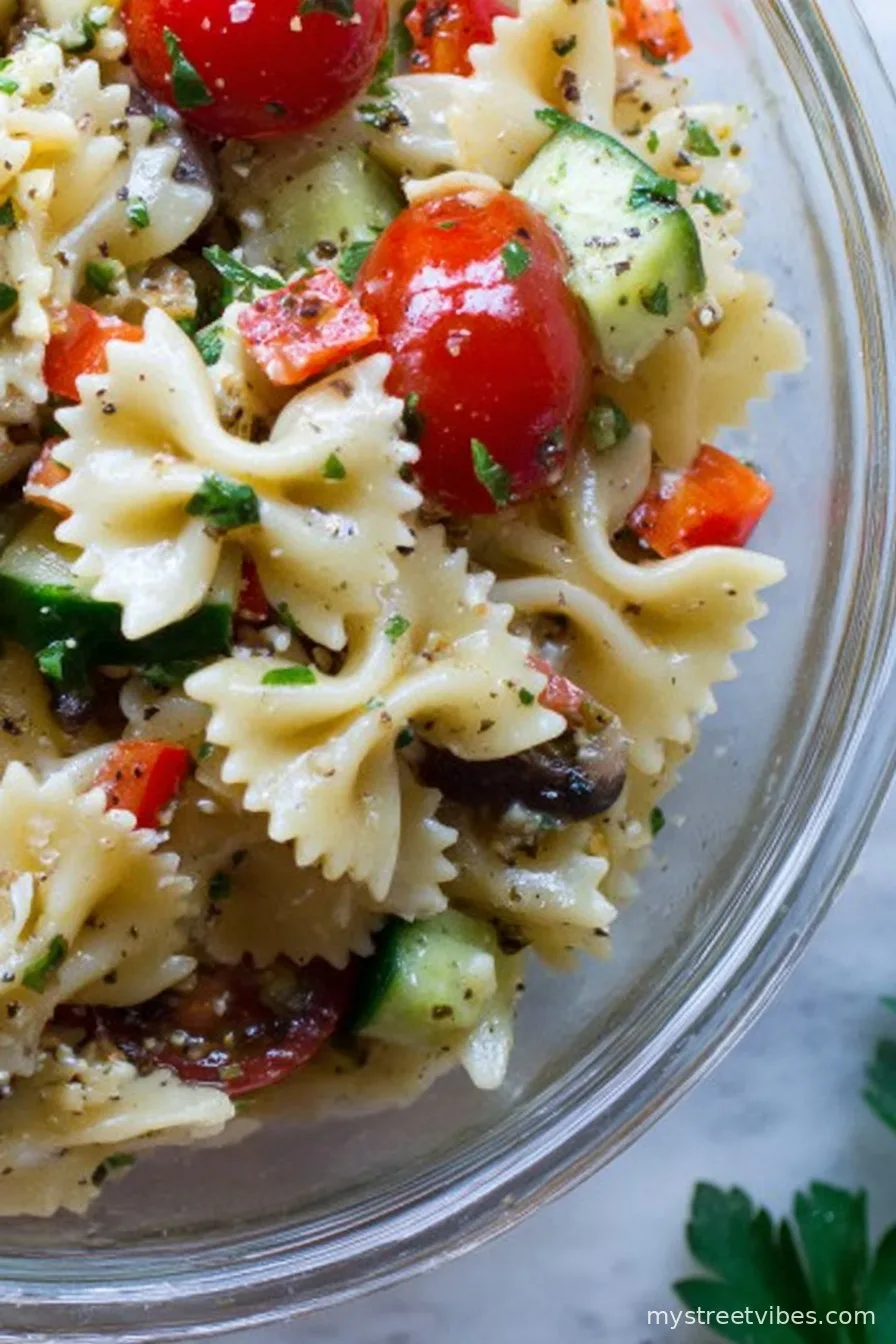 Easy Parmesan Bow Tie Italian Pasta Salad