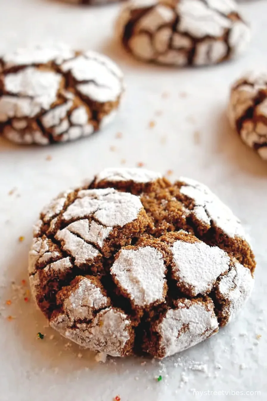 Gingerbread Crinkle Cookies