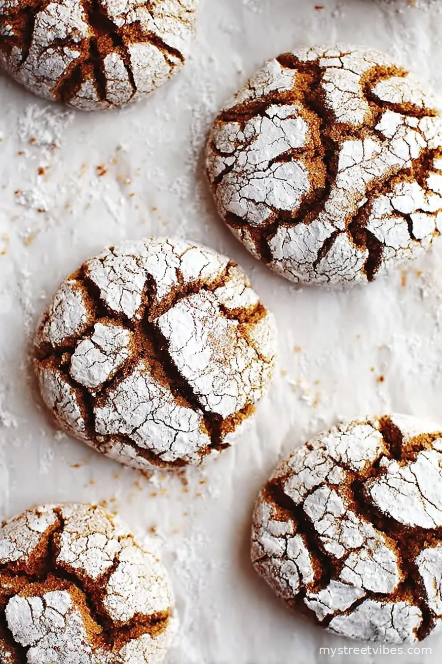 Gingerbread Crinkle Cookies