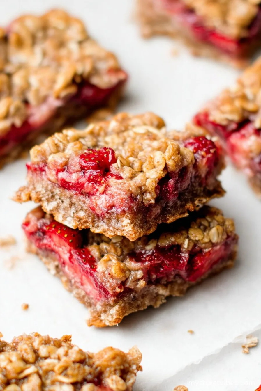 Healthy Strawberry Oatmeal Bars