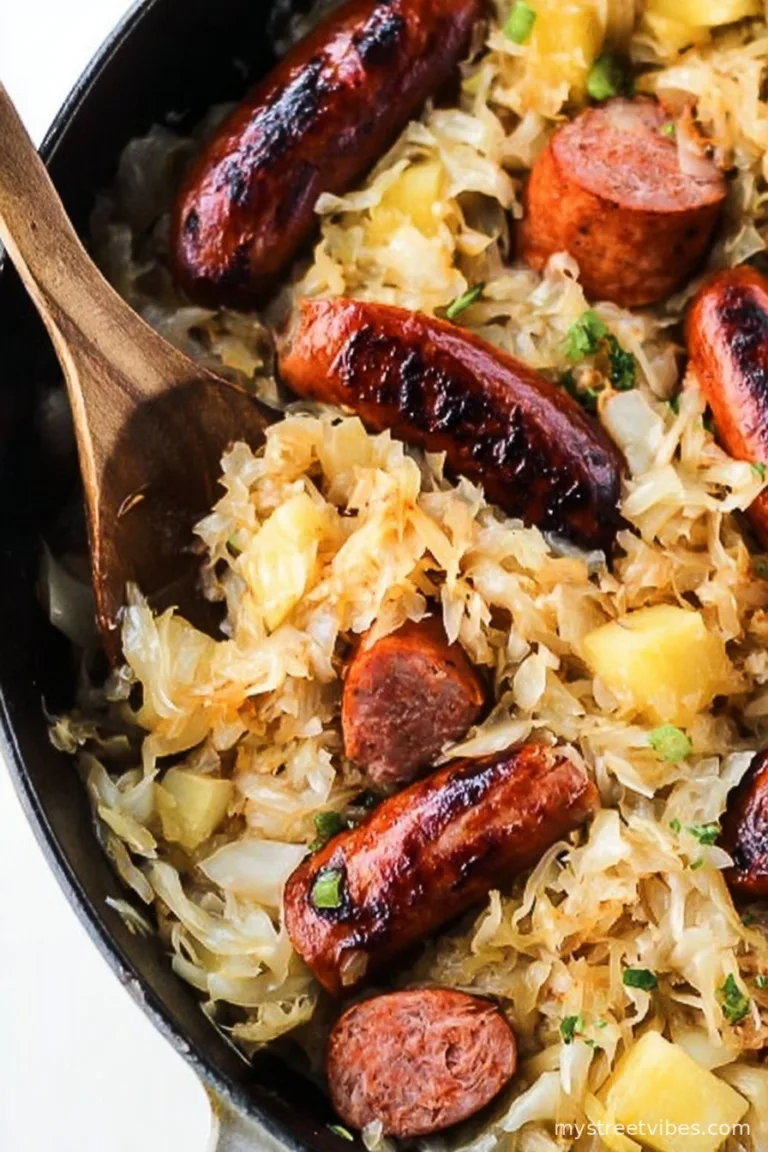 Kielbasa and Sauerkraut Skillet Dinner