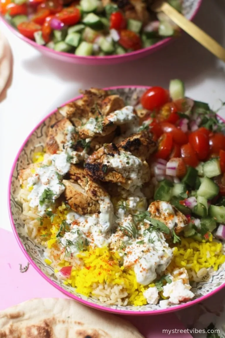 Mediterranean Chicken Rice Bowls