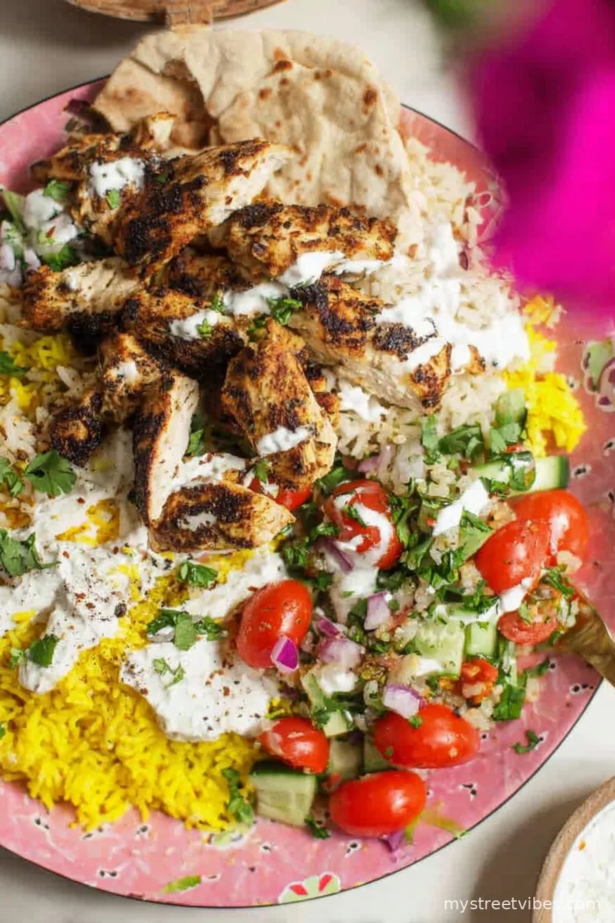 Mediterranean Chicken Rice Bowls