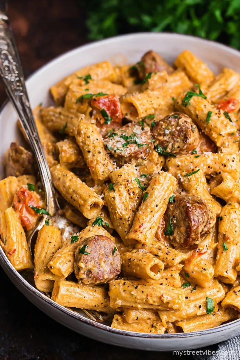 One Pot Creamy Cajun Sausage Pasta