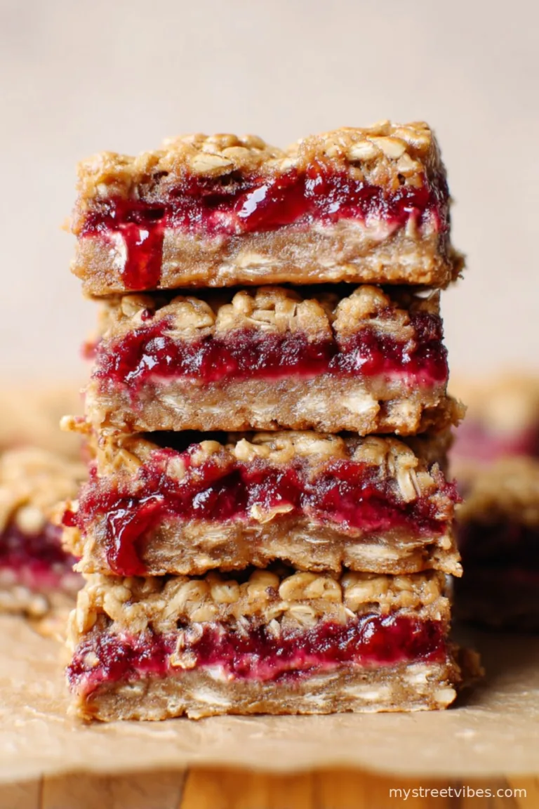 Peanut Butter and Jelly Banana Oat Bars