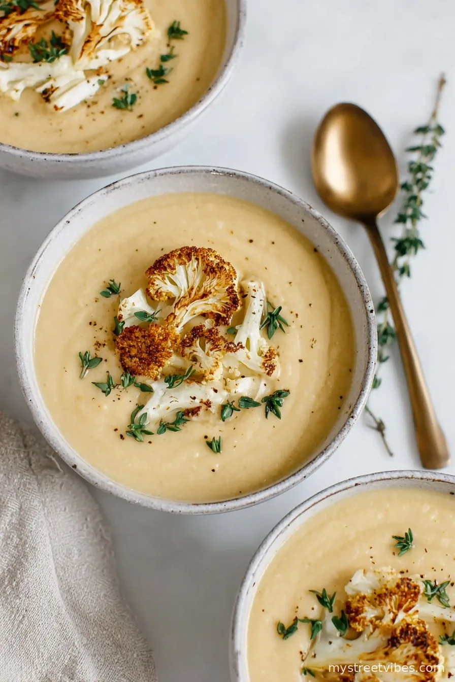 Roasted Cauliflower Soup