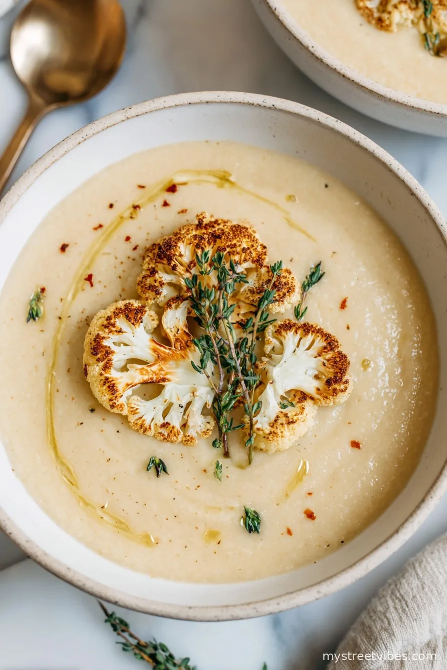 Roasted Cauliflower Soup