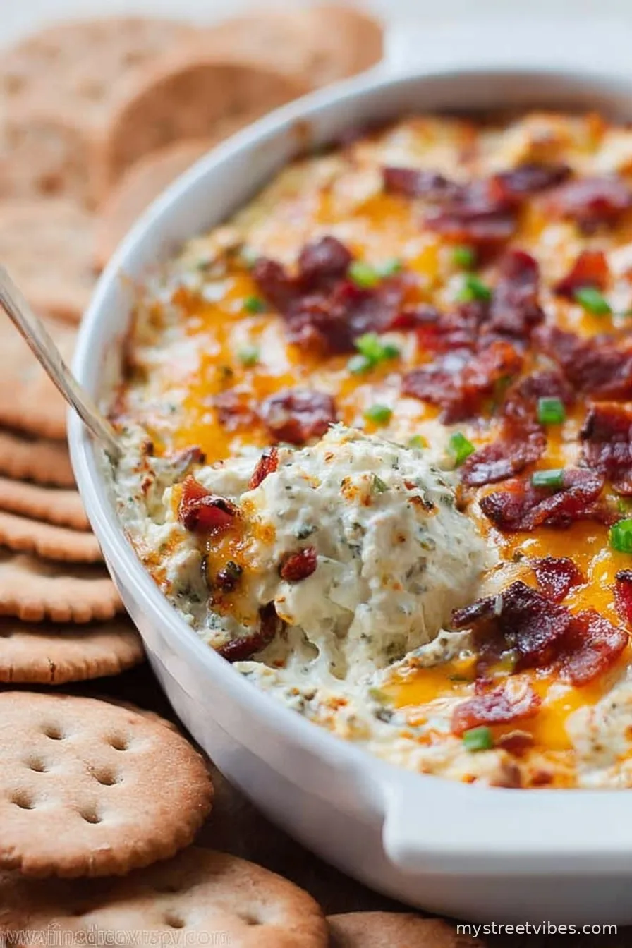 Best Cream Cheese Dip with Bacon and Cheddar