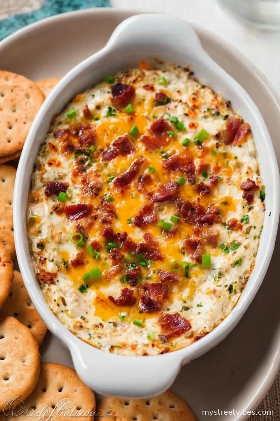 Best Cream Cheese Dip with Bacon and Cheddar