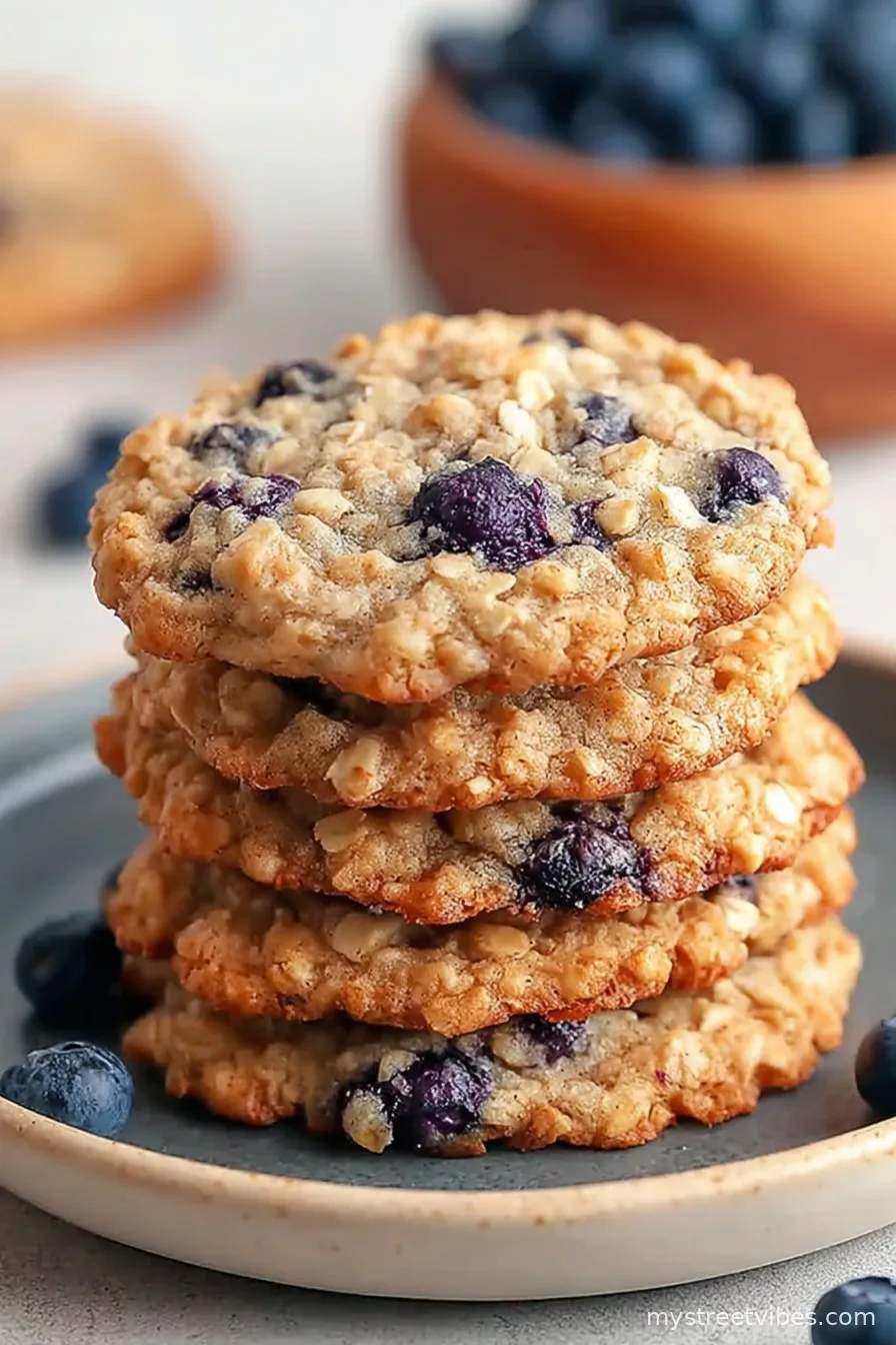 Chewy Blueberry Oatmeal Cookies