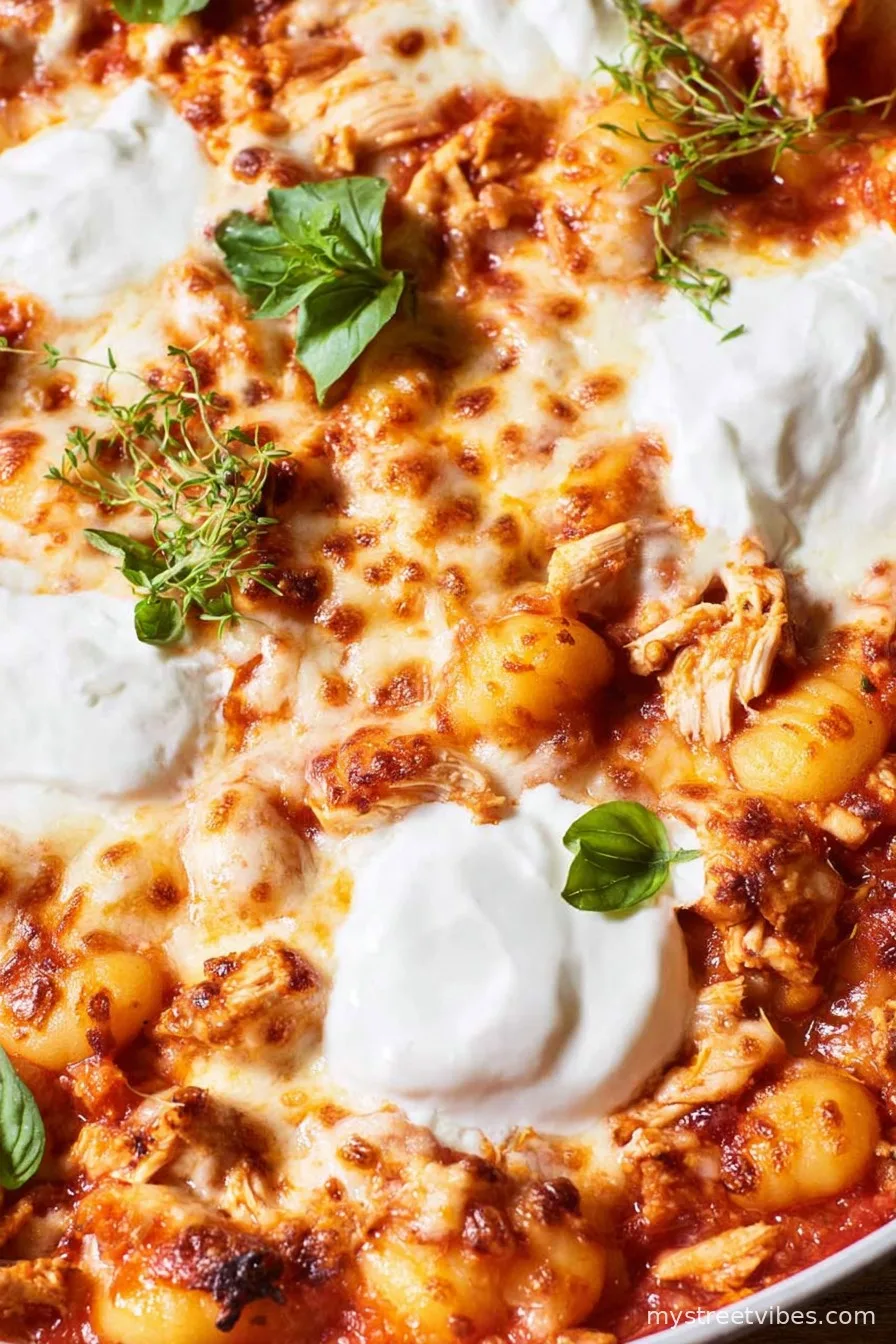 Chicken Parmesan Gnocchi Bake