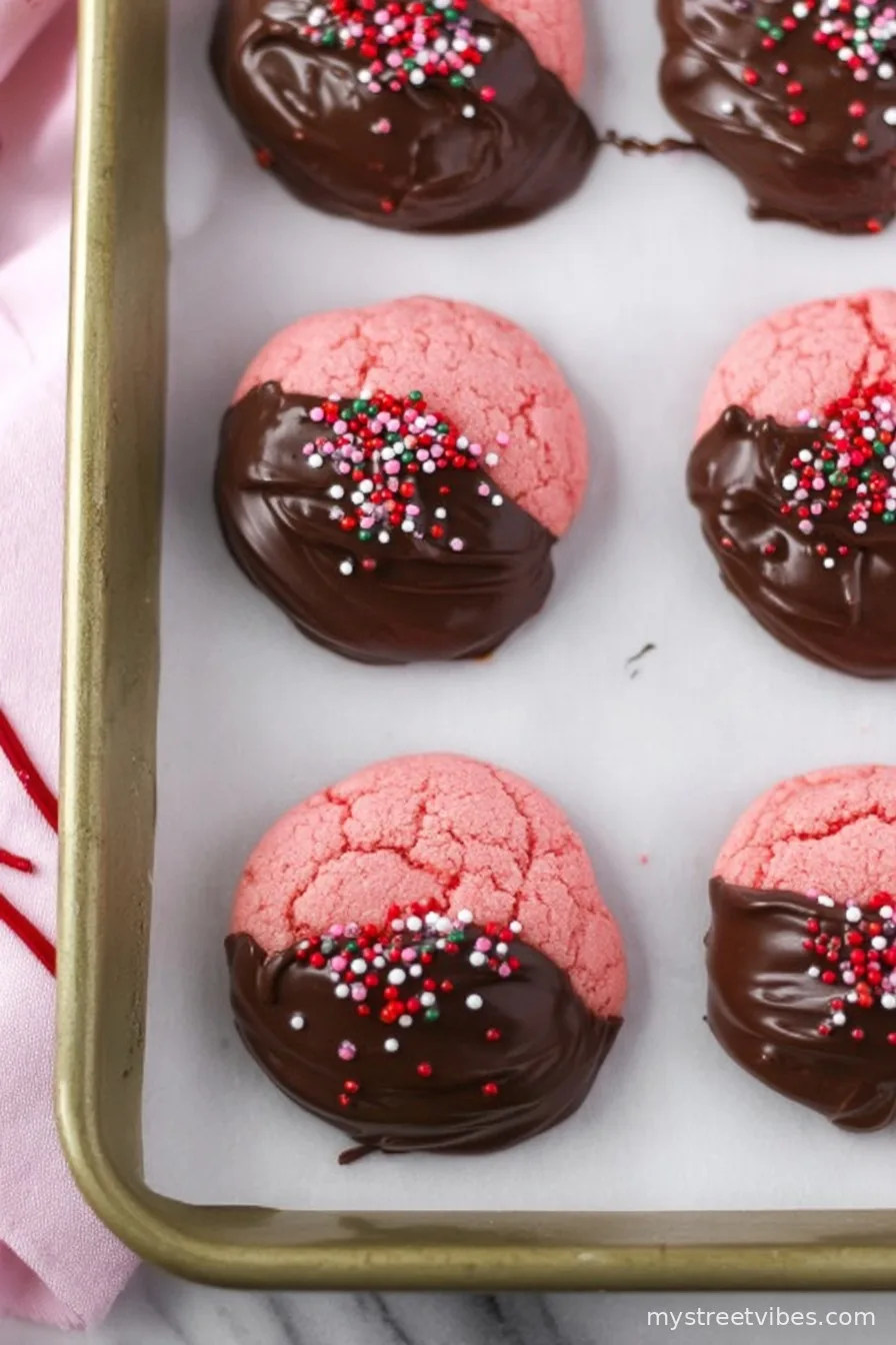 Chocolate Covered Strawberry Cookies Perfect For Your Sweetheart