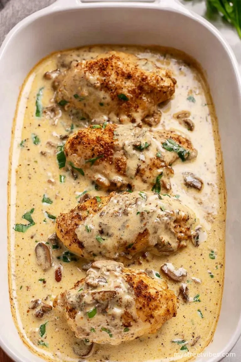Creamy Baked Tuscan Chicken Breasts