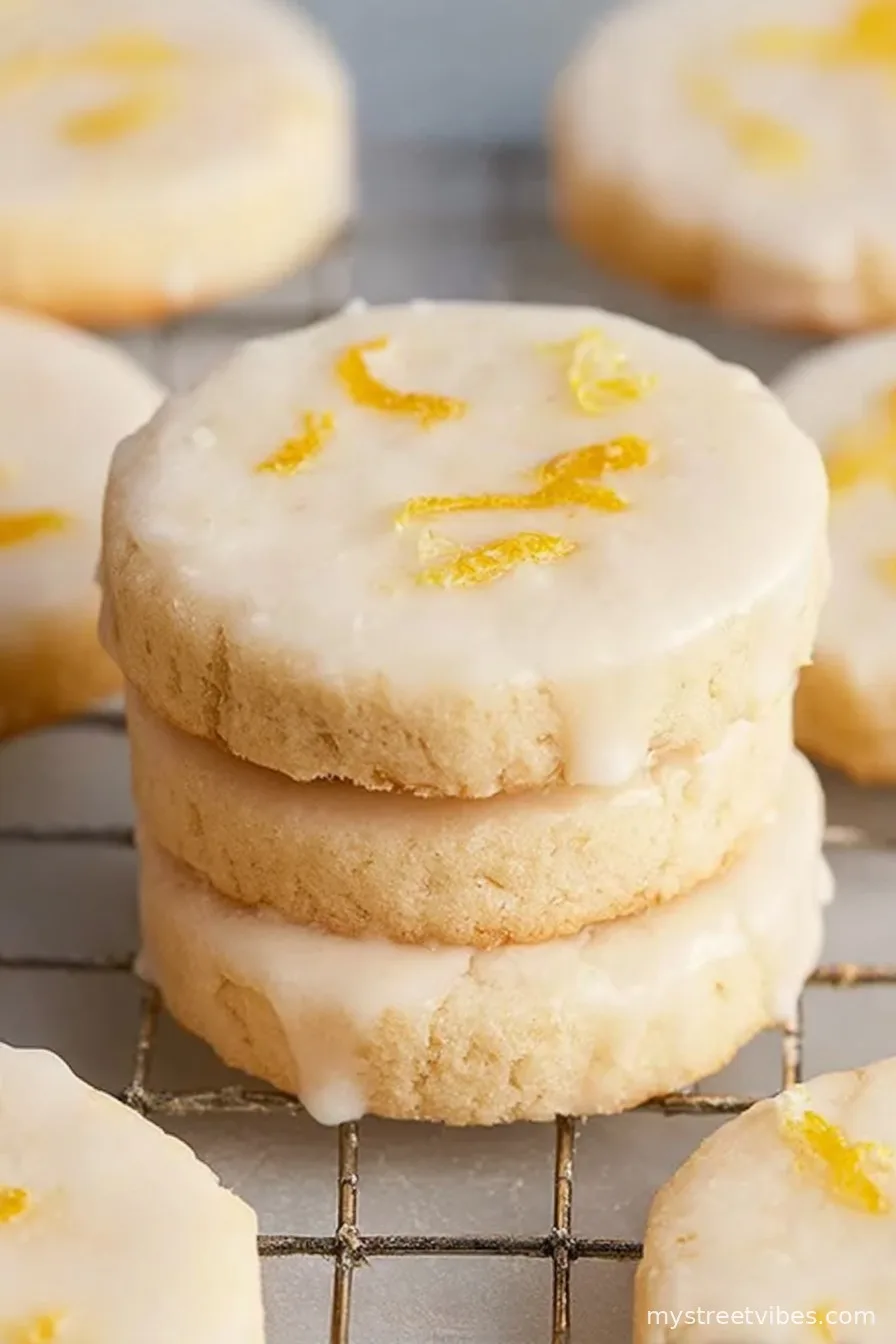 Slice and Bake Lemon Shortbread Cookies
