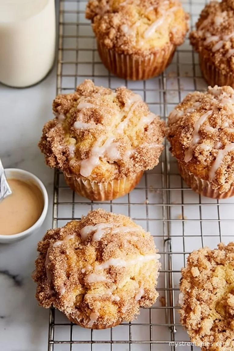 Sour Cream Coffee Cake Muffins (Bakery Style)