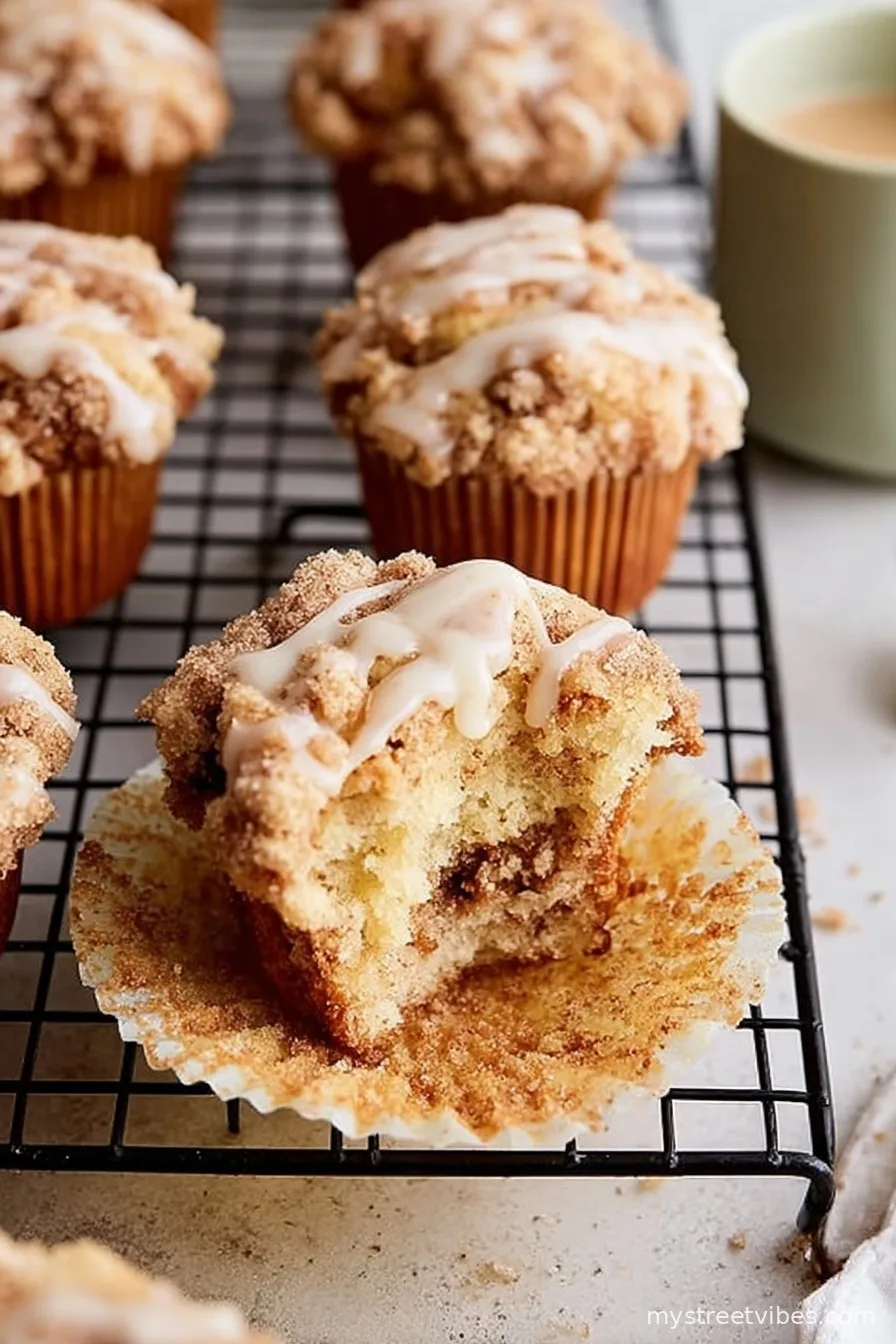 Sour Cream Coffee Cake Muffins (Bakery Style)