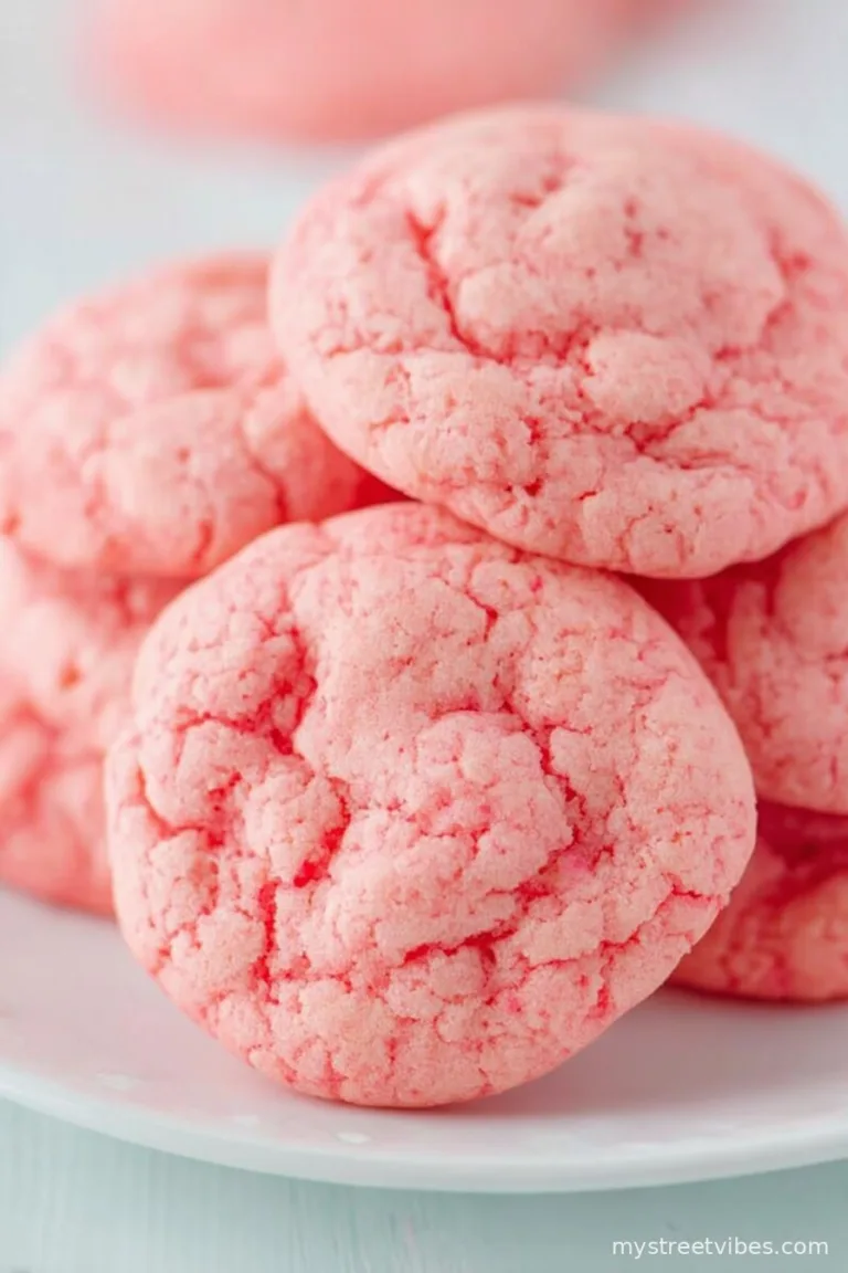 Strawberry Cake Mix Cookies