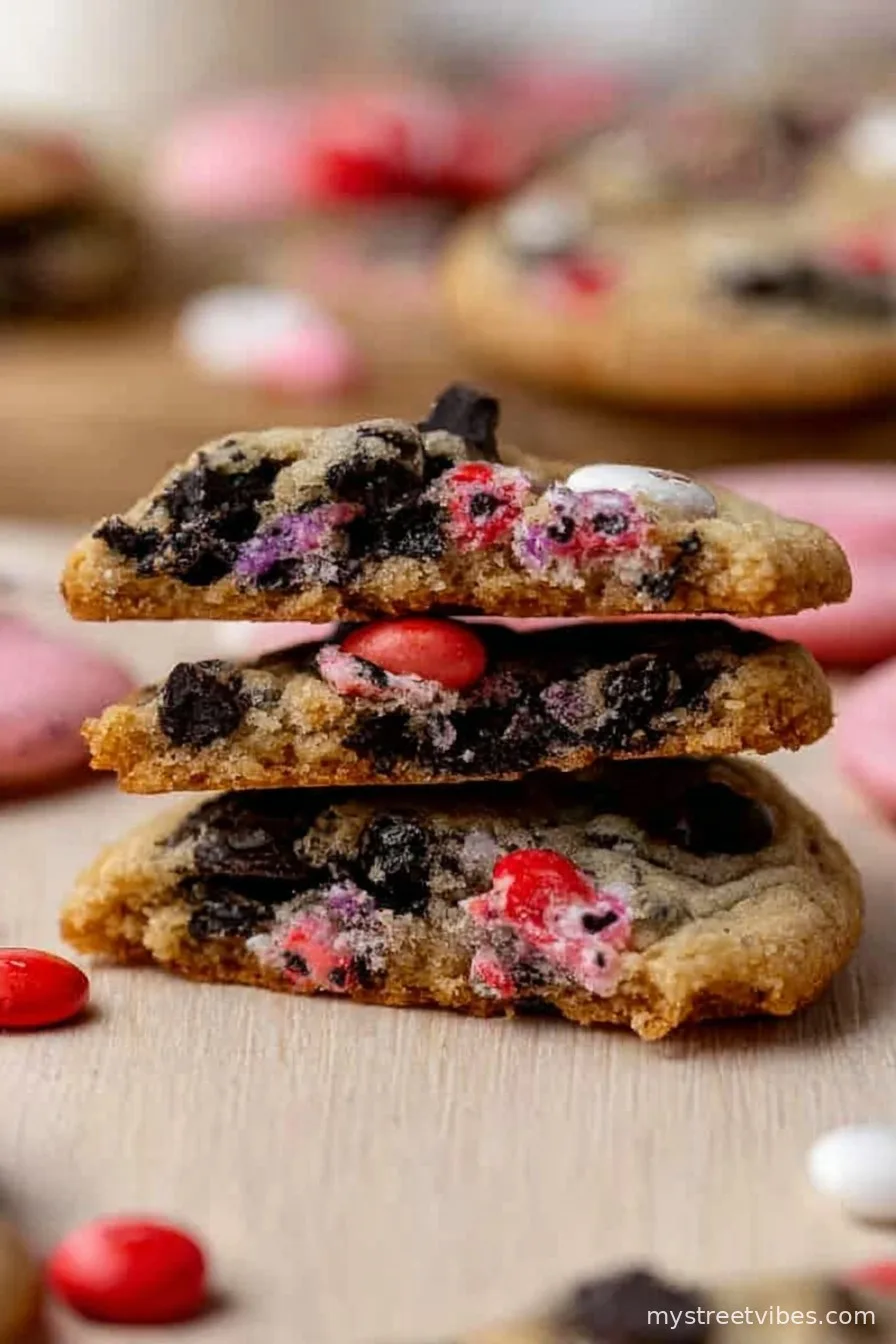 The Best Valentine’s Day Oreo m&m’s Cookies