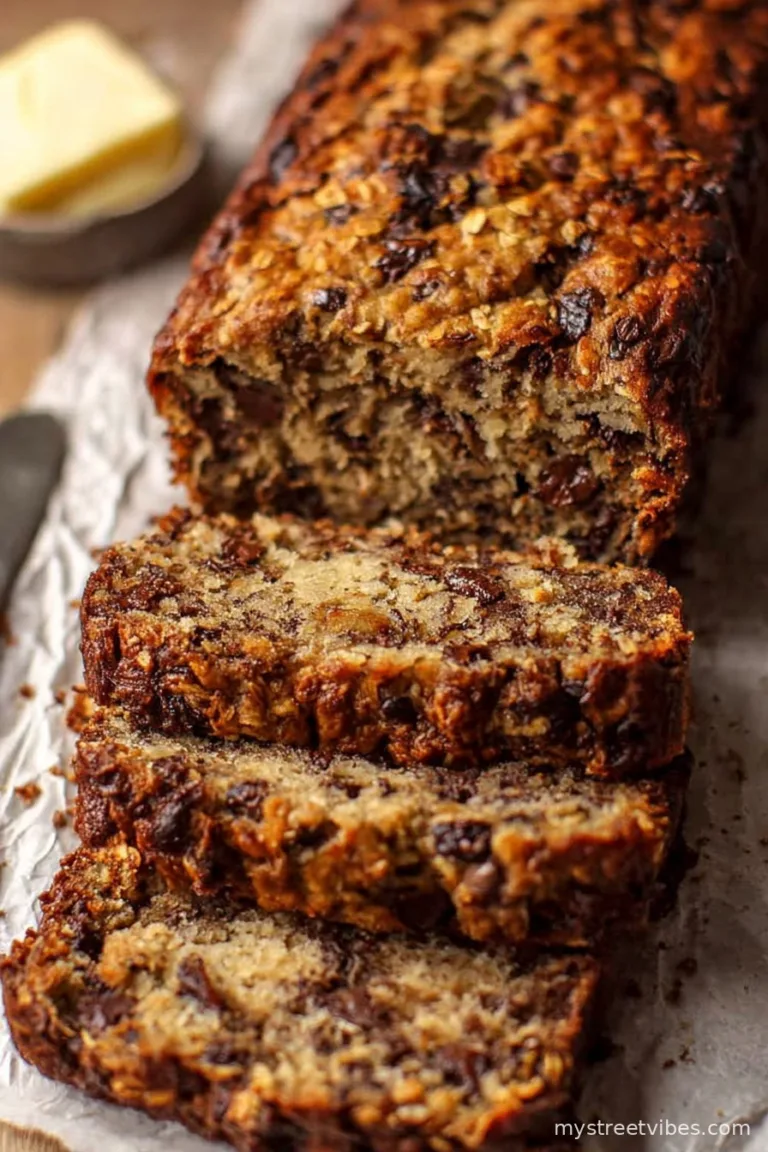 Chocolate Chip Oatmeal Banana Bread