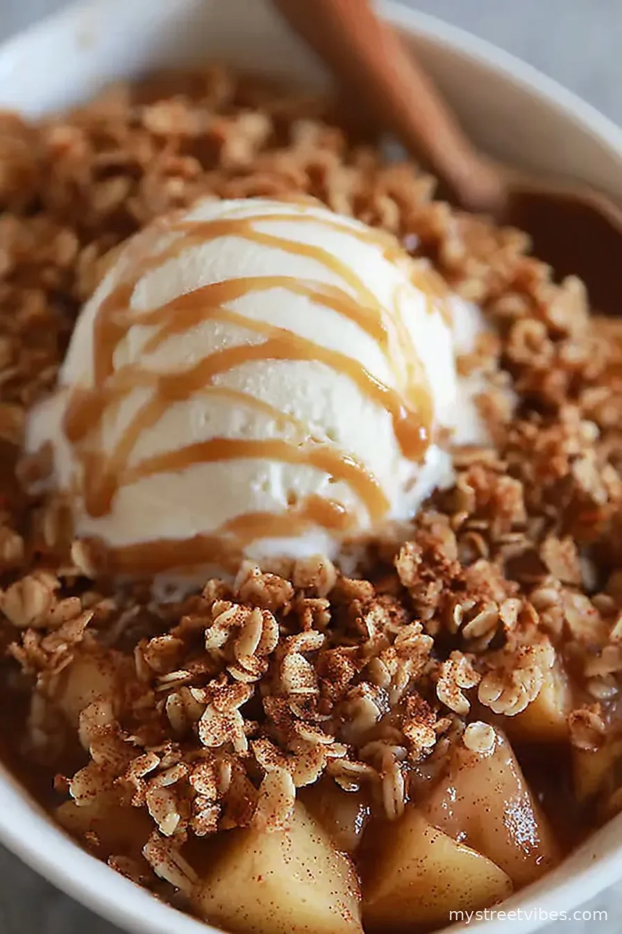 Healthy High Protein Apple Crisp