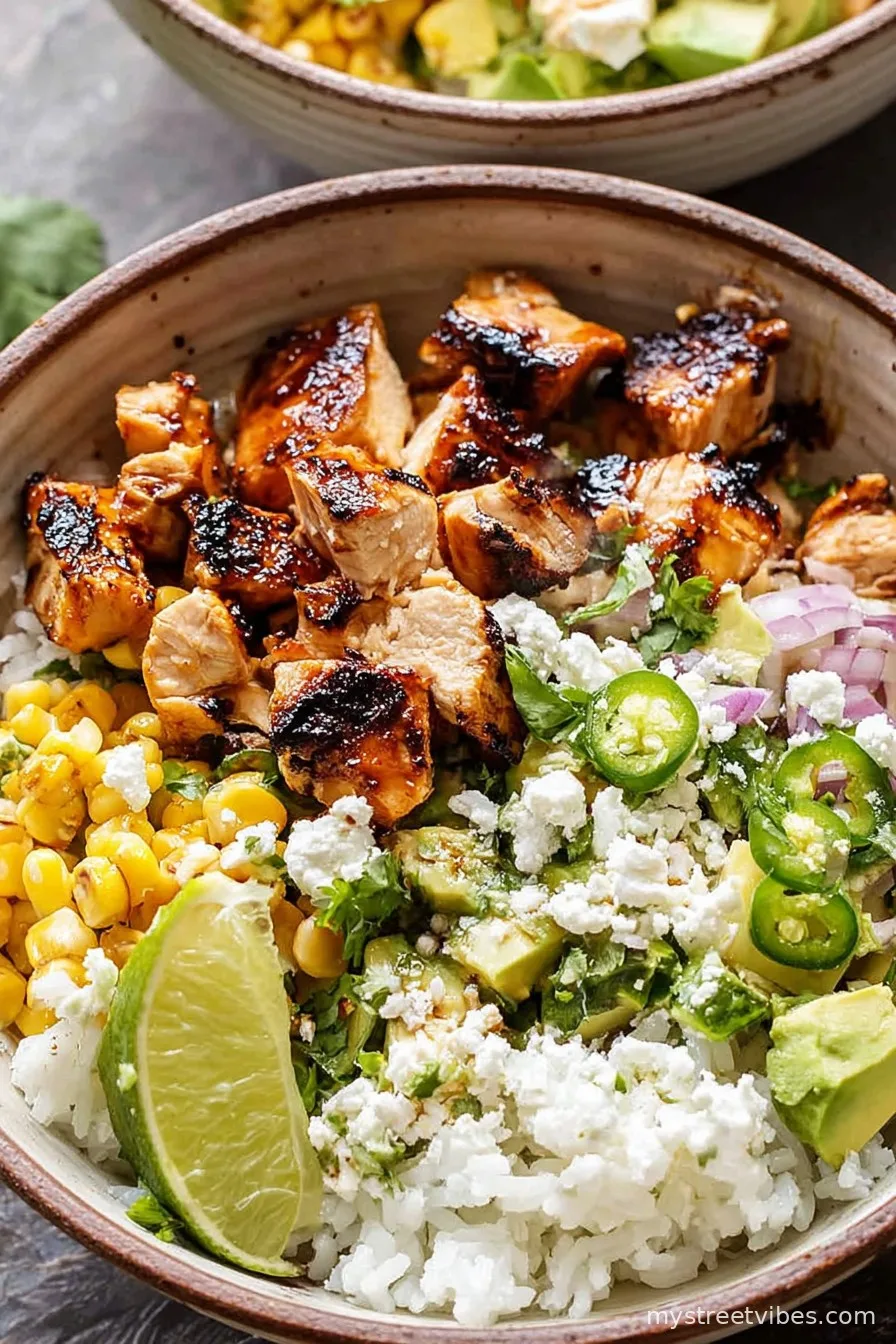 Honey Chipotle Chicken Rice Bowls