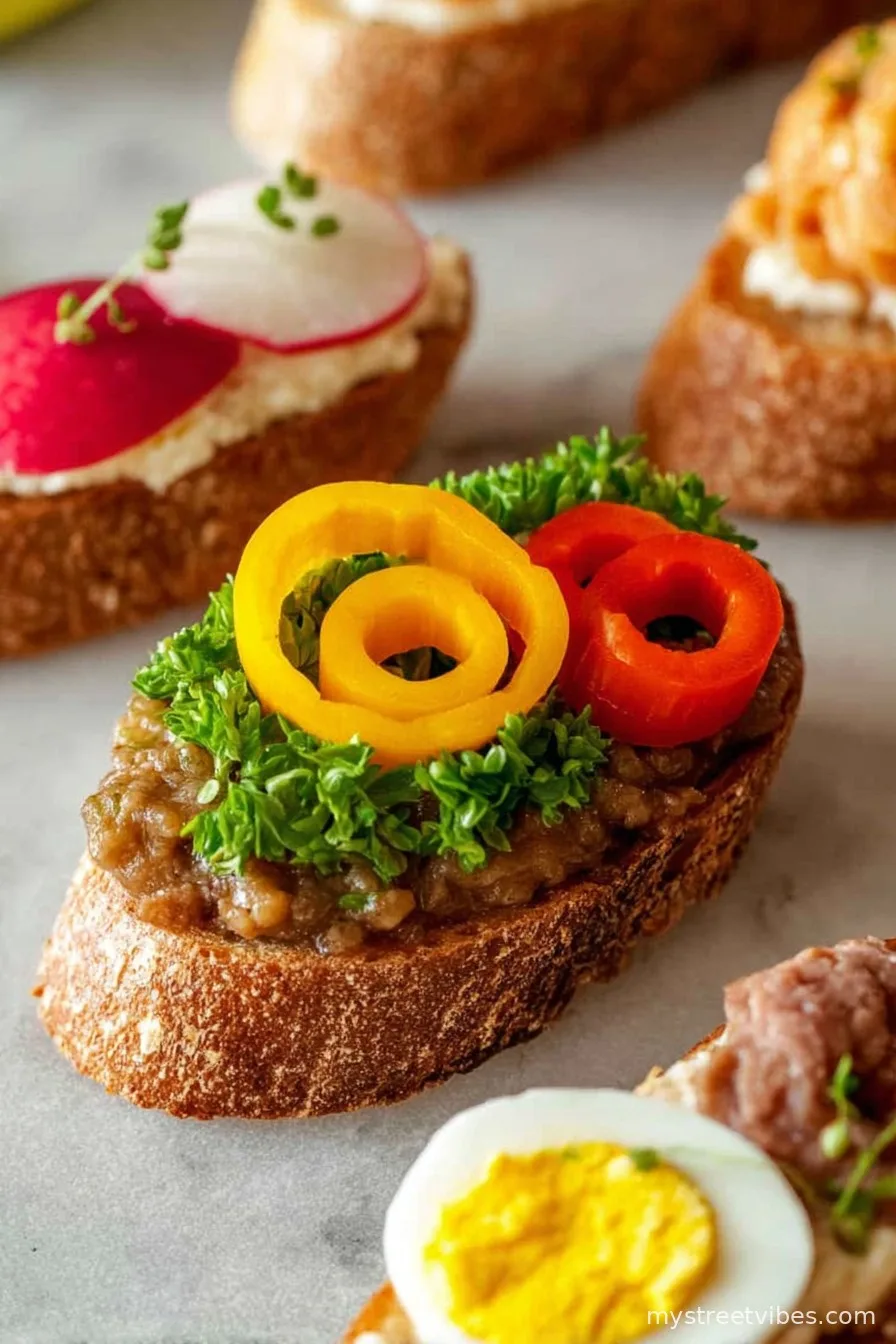Colorful Easter Crostini