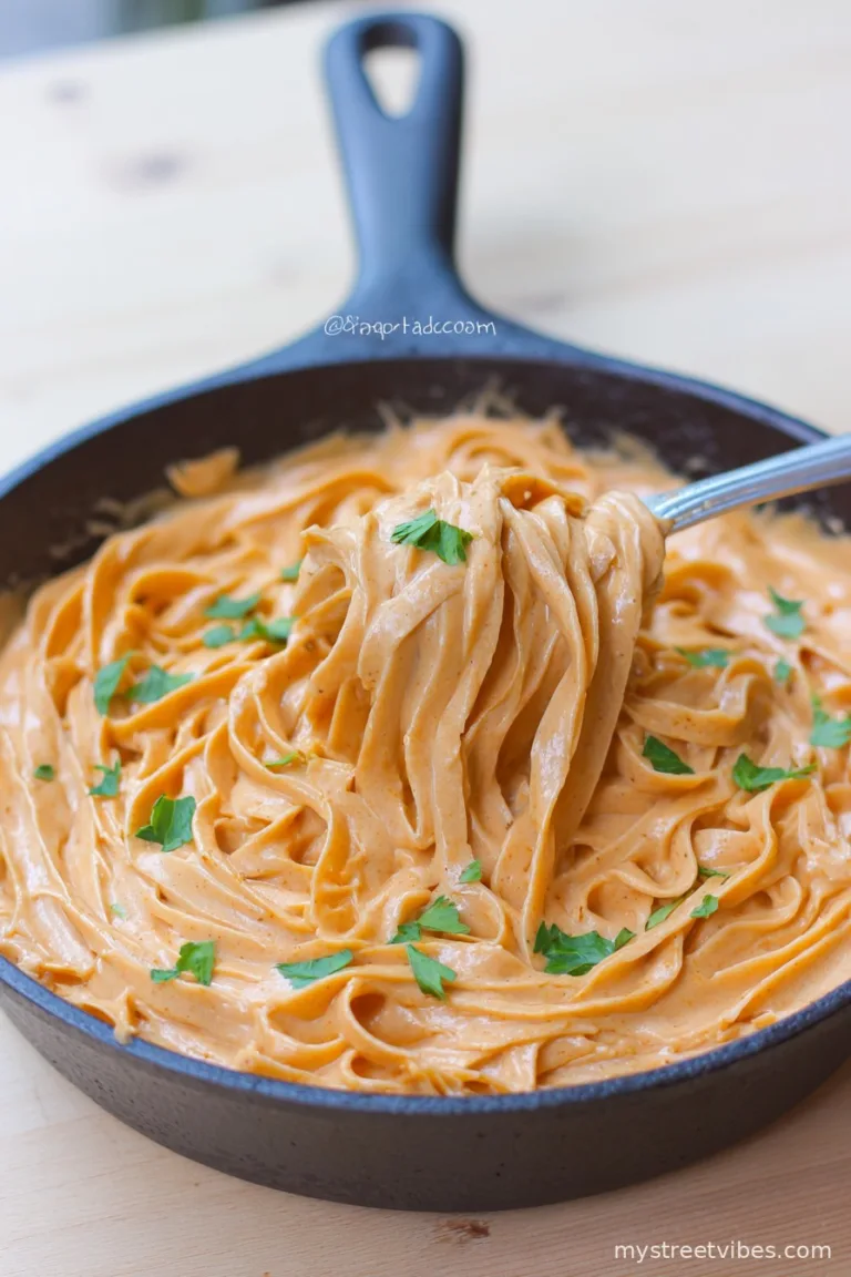 Creamy Red Pepper Alfredo Pasta