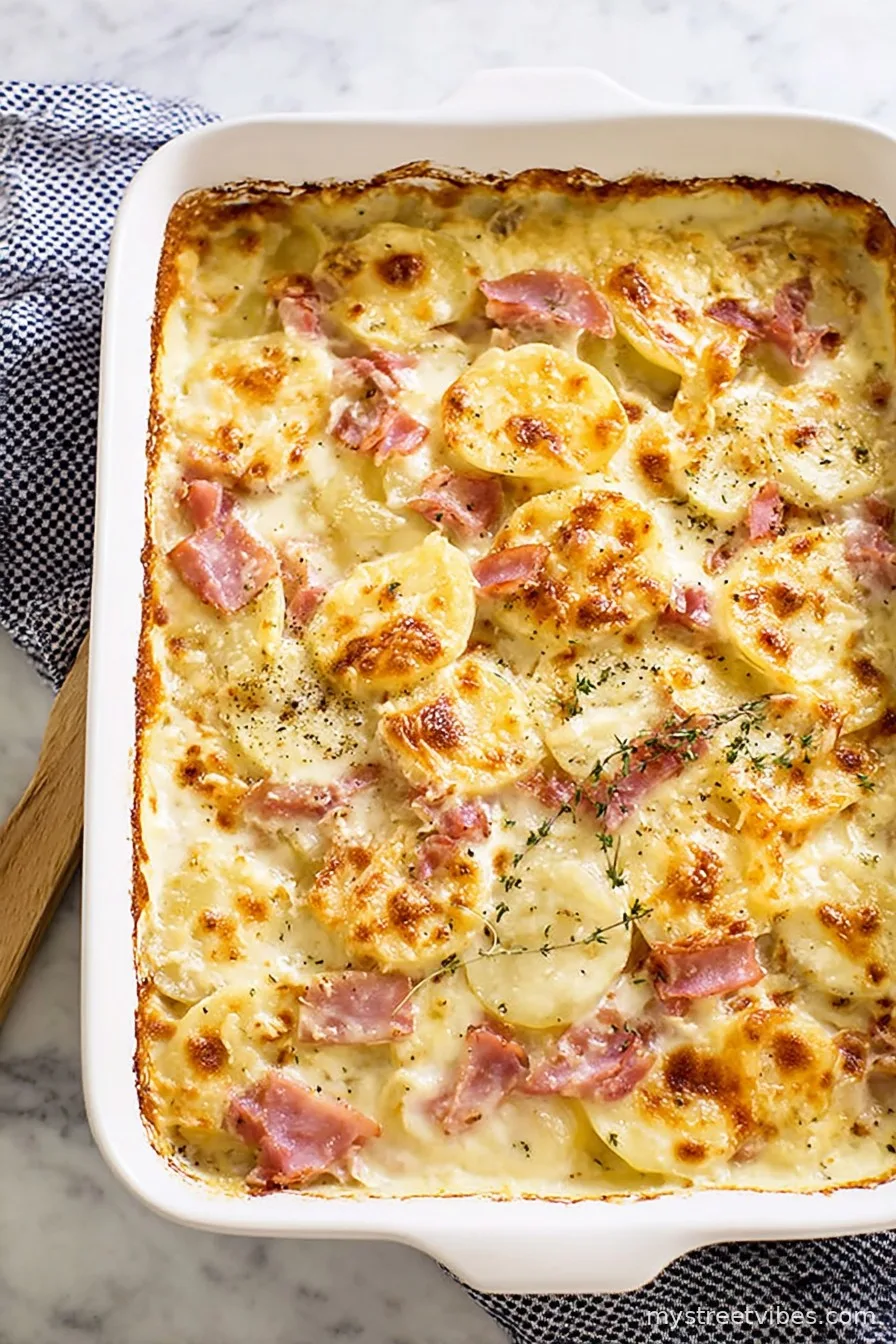 Easy Scalloped Potatoes and Ham