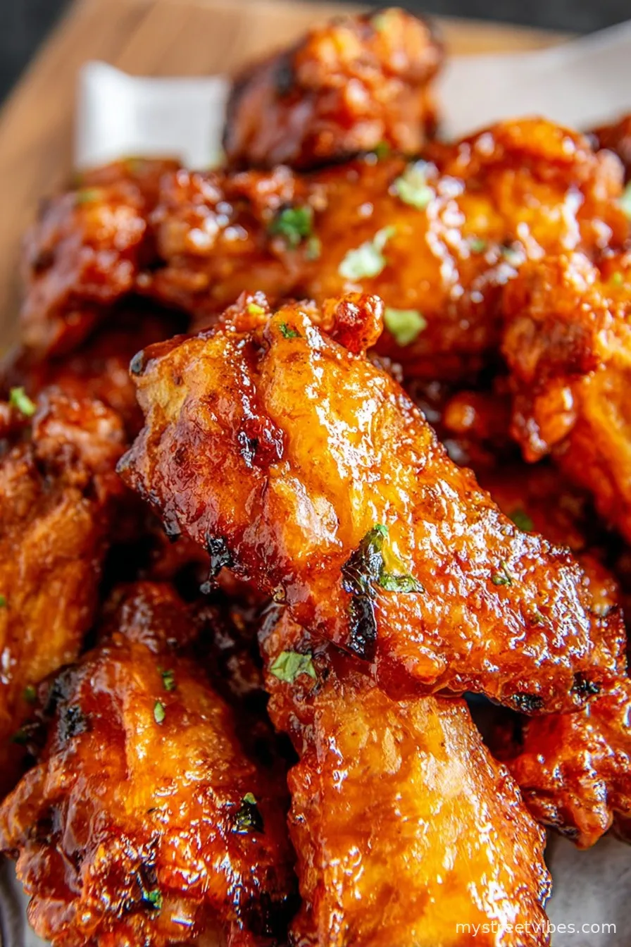 Hot Honey Peach Wings